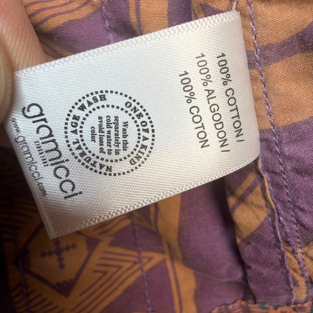 Gramicci Hooded Jacket Women's Large Tribal Boho Festival‎ Tapestry Coat - Picture 10 of 14